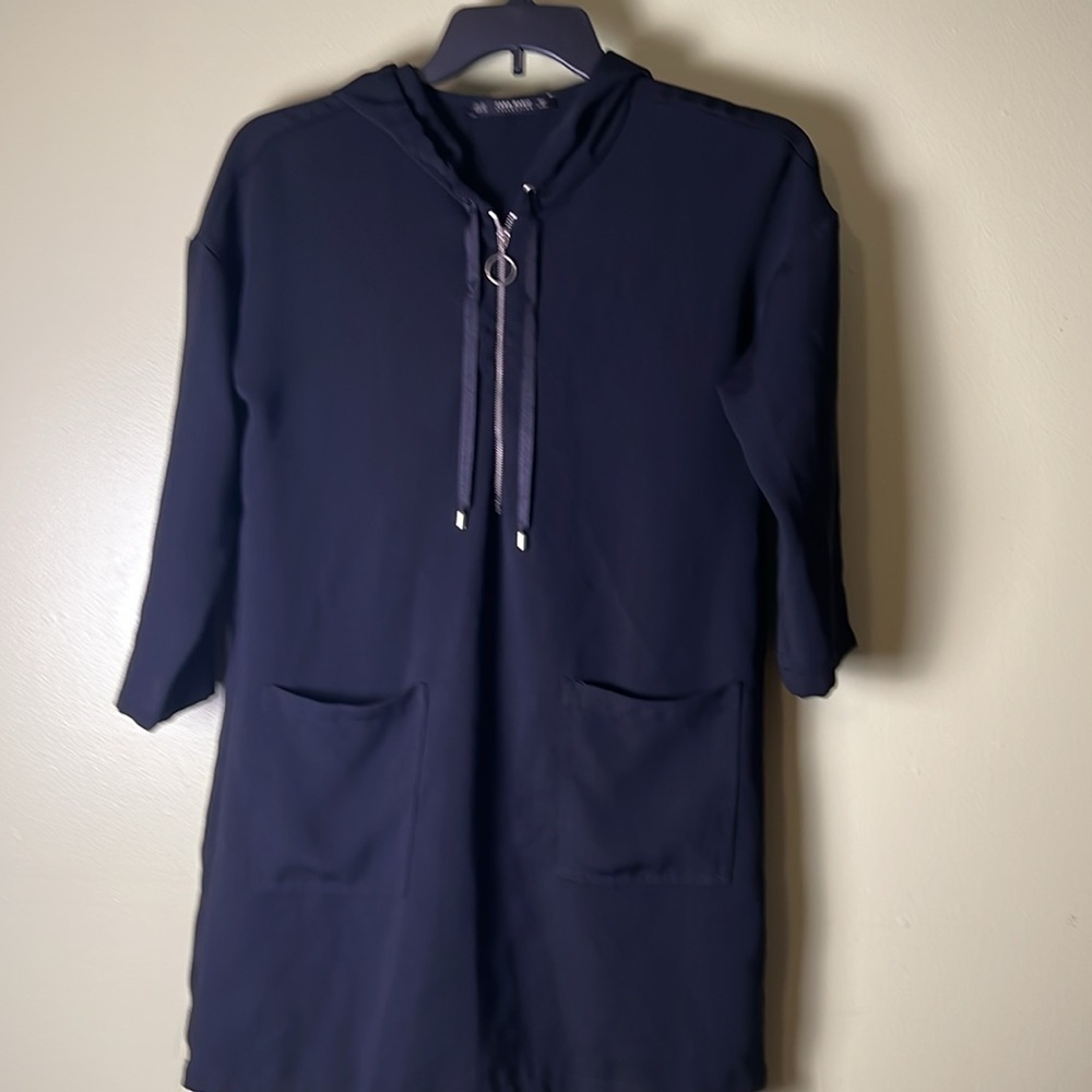 ZARA BASIC collection simple Black Swim Coverup with Relaxed Silhouette - Picture 3 of 5